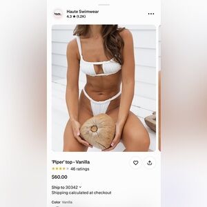 Haute Swimwear White Cutout bikini